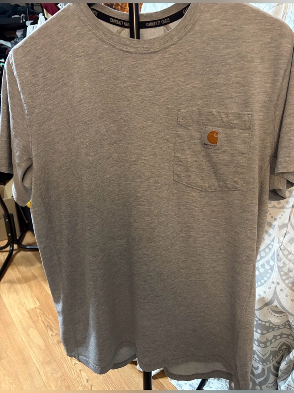Carhartt Short-Sleeve Pocket Tee in Heather Gray